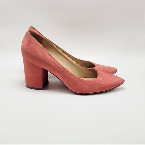 Pour La Victoire Shoes - Pour La Victoire Suede Pointed Toe Stacked Heels